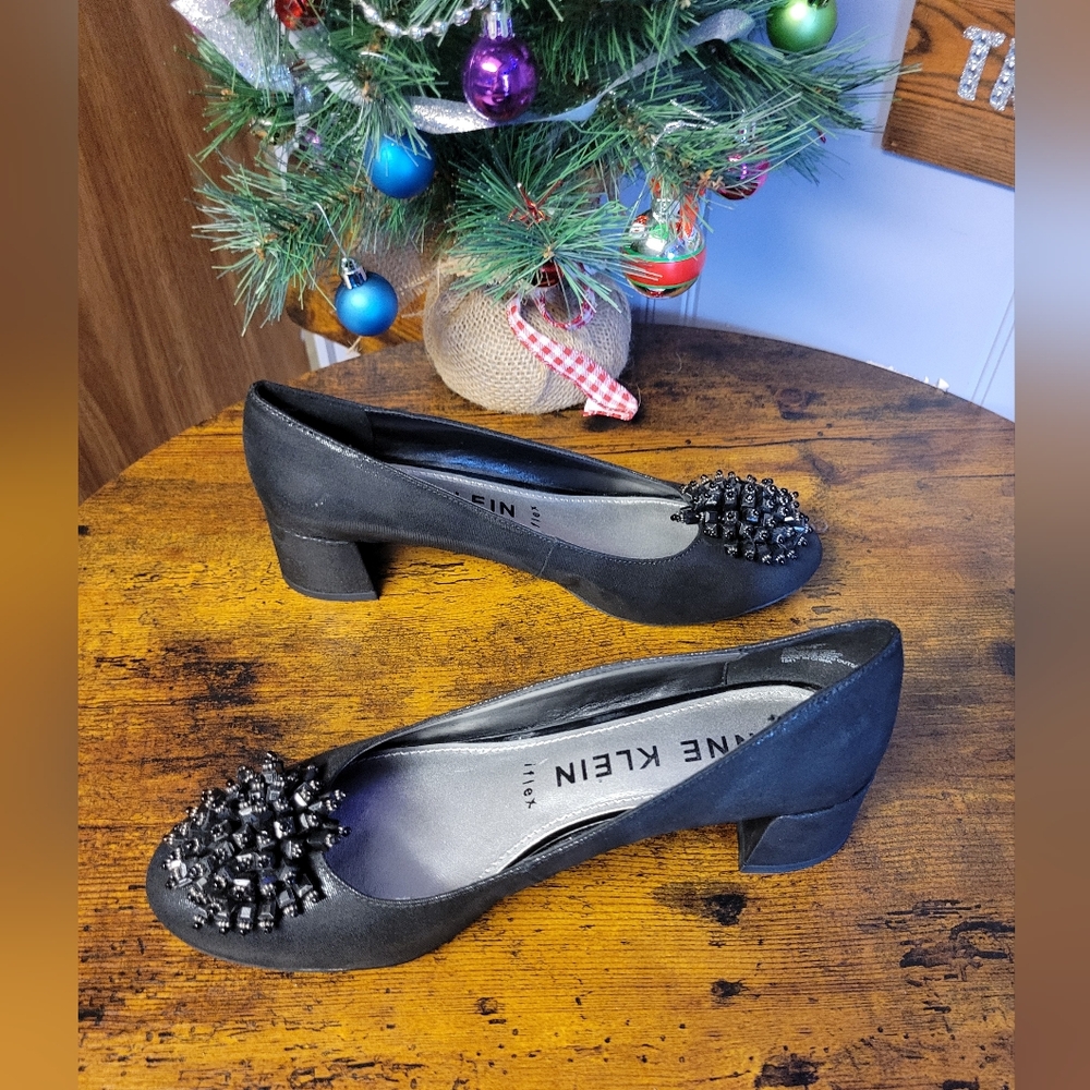 Anne Klein women iflex shoes 8 med beaded toe-black - Picture 3 of 14